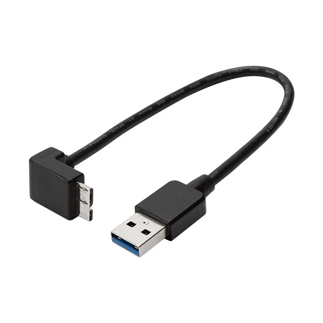 Schuine USB 3.0 Type A mannelijke naar micro B-kabel