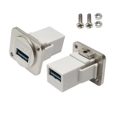 USB 3.0 D-type stekkeradapter voor paneelmontage