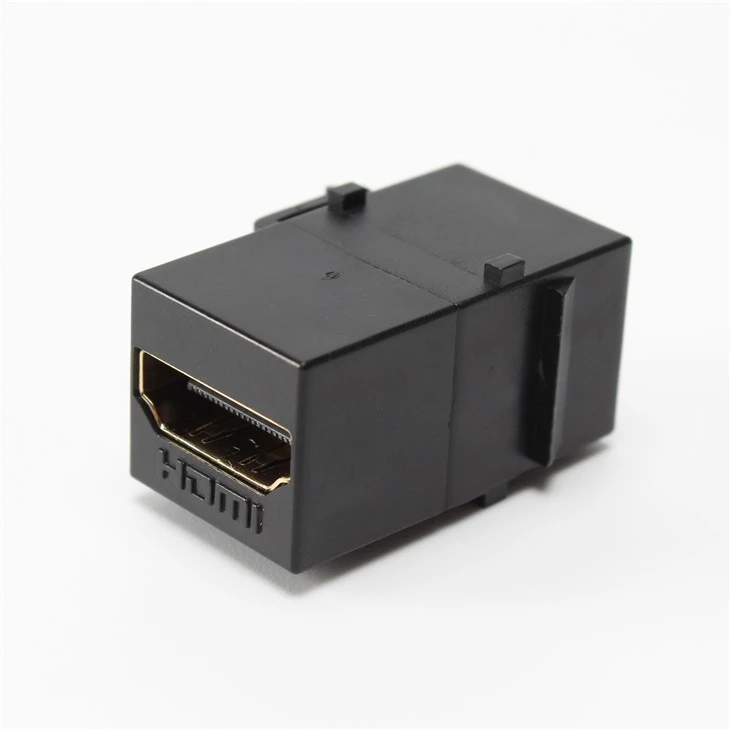 Black HDMI Female To Female Keystone