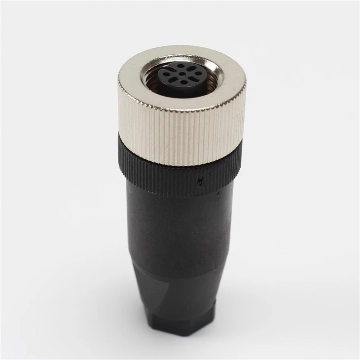 M12 5 Position Straight Screw Connection Screw Locking Connector