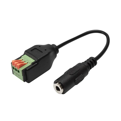 3,5 mm audio-naar-aansluitblokconnector Soldeerloze vrouwelijke hoofdconverterverlengkabel
