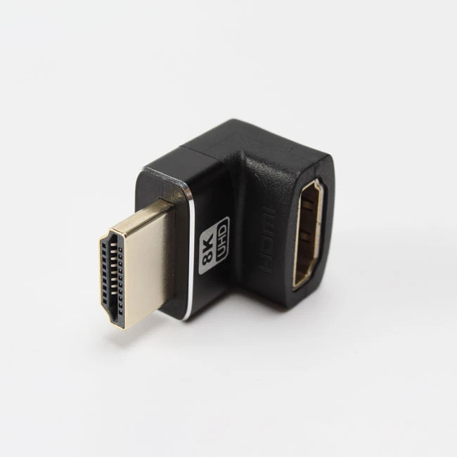 8K 270 Degree Angle HDMI Male To Female Coupler Adapter