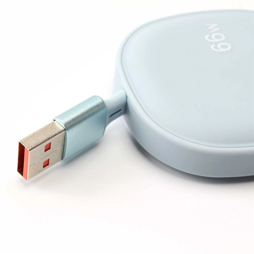 66W 3 in 1 Retractable Flat Charging Cable